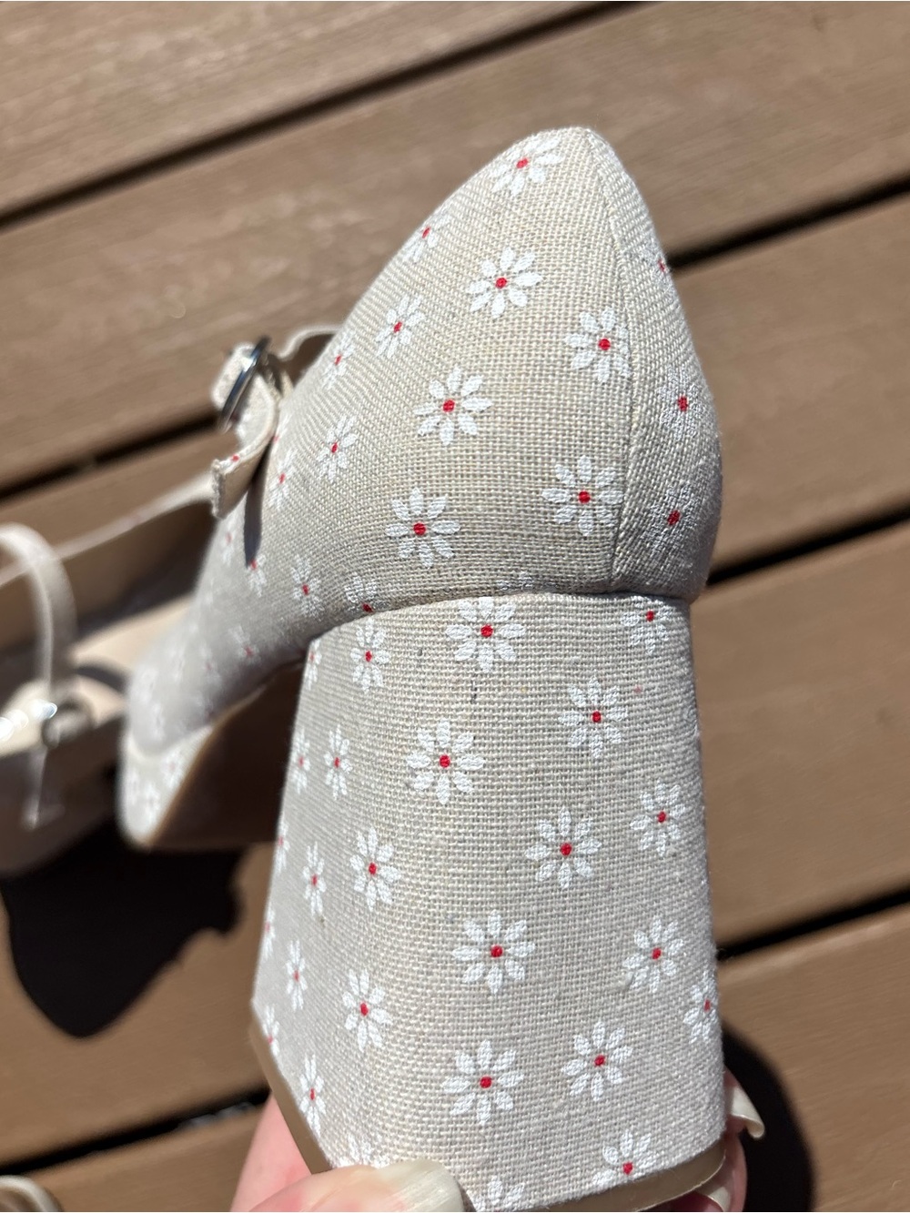 Madden Girl Mary Jane Daisy Floral Block Heel - Picture 7 of 10